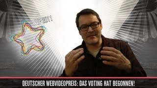 Deutscher Webvideopreis Das Voting hat begonnen [upl. by Weylin]