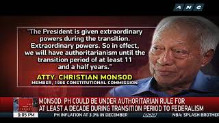 Draft constitution ‘dangerous’ gives Duterte temporary lawmaking power exsolon [upl. by Eyk]