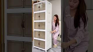 This folding storage cabinet has a large space no odor and a beautiful appearanc😱😱😱 [upl. by Hayden214]