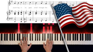 US National Anthem  quotThe StarSpangled Bannerquot  Piano Tutorial amp Sheet Music [upl. by Scheers]