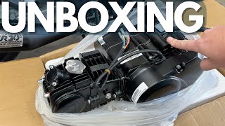 125cc Semiauto Chinese engine unboxing [upl. by Moritz517]