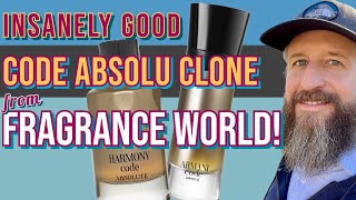 INSANELY GOOD CLONE OF ARMANI CODE ABSOLU  Fragrance World Harmony Code Absolute [upl. by Anaej]