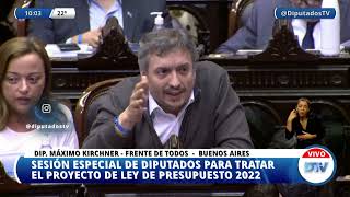 Diputado Kirchner Máximo  Sesión Especial 16122021  OT [upl. by Werna]