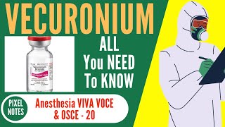 VECURONIUM  Mechanism of ACTION  Pharmacodynamics  Pharmacokinetics  Adverse EFFECTS  DOSE [upl. by Aisayn922]