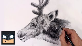 How To Draw Reindeer  Sketch Tutorial [upl. by Neitsirhc]