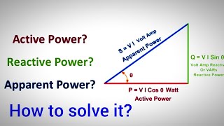 HOW TO CALCULATE ACTIVE POWER REACTIVE POWER AND APPARENT POWER BY OM MODERN ACADEMY [upl. by Yentroc]