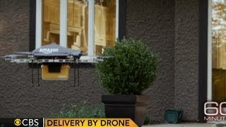 Amazon CEO unveils drone delivery concept [upl. by Nerhe899]