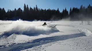 2018 ski doo 850 and pro rmk axys sask pow wheelies [upl. by Gnouv549]