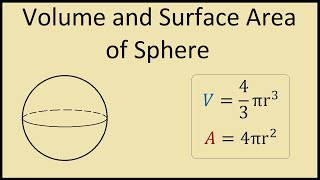 Volume And Surface Area of A Sphere When Given Diameter [upl. by Ihculo]