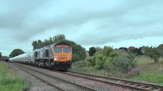 66723 on 6N51 1130 MFO Lynemouth  North Blyth empty alumina hoppers [upl. by Rodolphe63]