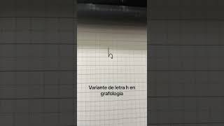 grafología variante de letra H [upl. by Kurman507]