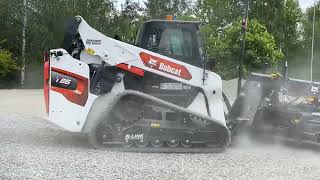 Bobcat T86 CTL with grader attachment [upl. by Aslin]