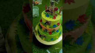 Dinosaur 🦖🦖 customized cake cakedecorating birthday boycake cakedesign dinosaur jungle [upl. by Gerbold]