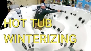 How to Winterize a Hot Tub Hot Tub Winterizing Hot Tub Drain and Winterize [upl. by Edin]