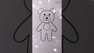 how to draw easy teddy bear  easy teddy bear kaise banaen drowing [upl. by Ahsha54]