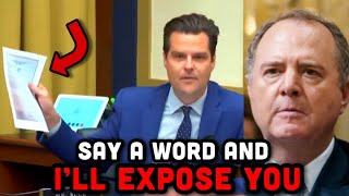 Entire Congress ERUPTS As Matt Gaetz HUMILIATES Adam Schiff To His Face [upl. by Arobed]