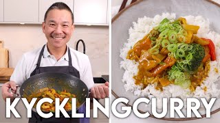 Kycklingcurry av en Äkta Kines  Pappa Poon [upl. by Keithley39]