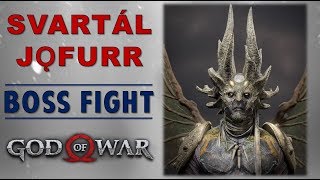 How to Defeat Svartaljofurr Dark Elf King  The Light of Alfheim Boss Fight  God of War PS4 [upl. by Retsae]