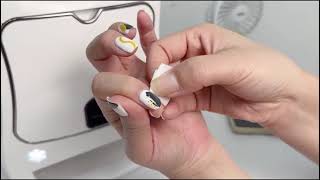 The entire manicure process using a nail art printer [upl. by Lytsyrk]