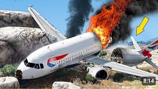 Lufthansa Airbus a380 Collide amp Crash Emergency Land at UAE Today gta5 shorts fyp [upl. by Atsejam831]