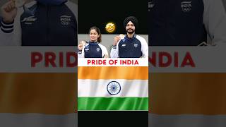 Manu Bhaker and Sarobjot Singh  Paris Olympics 2024  shorts paris2024 [upl. by Aillimac]