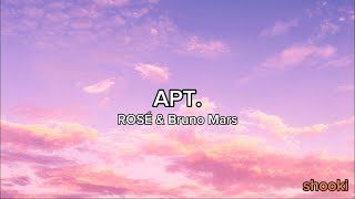 ROSÉ amp Bruno Mars  APT Lyrics [upl. by Ahsieat879]