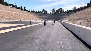 Running in the Panathenaic Stadium 🏃‍♀️ [upl. by Lalitta]