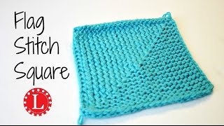 LOOM KNITTING Stitch Flag Square  Great for Blankets  Loomahat [upl. by Fritzsche]