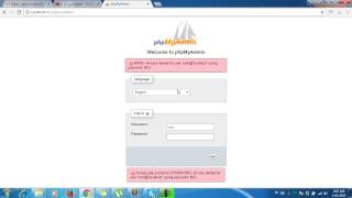 PHPMYADMIN  Login user name and password with phpmyadmin [upl. by Alison]