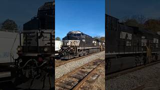 Extremely HIGH Pitch BLAST quotFlew UP mtn amp thru townquot Norfolk Southern 4839  283 rider22 [upl. by Bettzel]