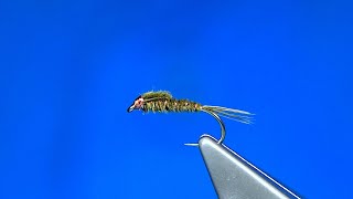 Tying an Olive Goose Copper Nymph with Davie McPhail [upl. by Anaitsirc]