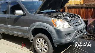 How to Remove 2005 Honda CRV K24A1 Engine [upl. by Etty]