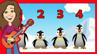 Counting Song 5 Little Penguins for Children Kids Babies and Toddlers  Patty Shukla [upl. by Atirabrab]