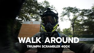 Walkaround of Scrambler 400X Custom GPS Mount triumph scrambler400x cinematic [upl. by Anama]