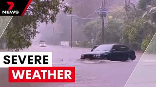 Flash flooding across South East Qld as Victorian bushfires rage  7NEWS [upl. by Burrill292]