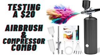 Testing A 20 Airbrush amp Compressor Combo  Amazon Prime [upl. by Berty]