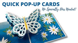 QUICK PopUp Cards made EASY  Use ANY dies you have [upl. by Reichel]