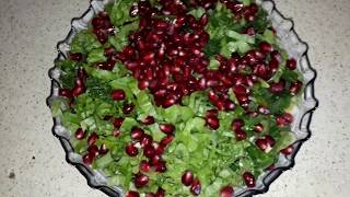 Nar Salatası Tarifi  Nar Salatası Nasıl Yapılır  Çok Lezzetli Nar Salatası  Pomegranate Salad [upl. by Nyrrad]