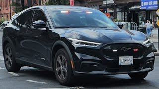 Unmarked Vehicles Responding Past Atlantic Ave In Brooklyn Heights Brooklyn New York City [upl. by Eened]