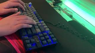 Redragon K552 with Lubed Brown Switches Typing Test modded asmr [upl. by Tsan]