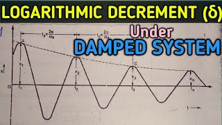 Logarithmic Decrement for Damped System  DOM  GTU [upl. by Andris]