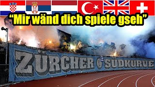 FC Zürich Chant With Translated Lyrics quotMir wänd dich spiele gsehquot  Zürcher Südkurve  Switzerland [upl. by Ailugram]