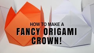 Fancy Origami Crown  Paper Crown [upl. by Elorac93]