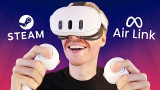 How To Play Oculus amp Steam PCVR Games On Meta Quest 3 Using Air Link [upl. by Maryanna]