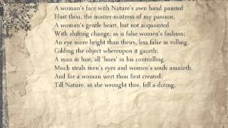 Sonnet 20 A womans face with Natures own hand painted [upl. by Lhadnek]