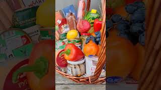 Gift basket fruits and food flowerdeliverybelarus giftbelarus flowerdelivery [upl. by Nniuqal]