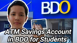 BDO SAVINGS ACCOUNT FOR STUDENTSMINOR  PROCESS amp REQUIREMENTS  Alma Tu [upl. by Natsirt]