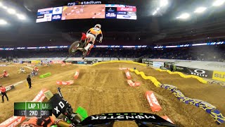 GoPro Adam Cianciarulo  2021 Monster Energy Supercross  Houston 2  450 Main Event Highlights [upl. by Ahsiekin]