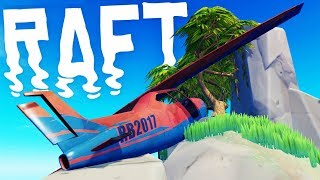 RAFT  Finding A CRASHED PLANE  Killing The Screecher Bird Boss  Raft Gameplay [upl. by Poppas]