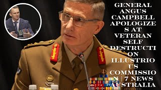 General Angus Campbell apologizes at veteran self destruction illustrious commission [upl. by Porush]